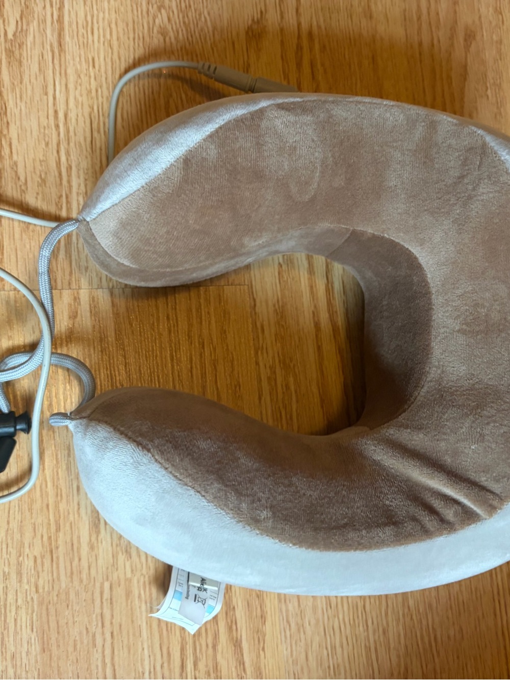 Comfort Memory Foam Travel Neck massager Pillow - Gray and beige